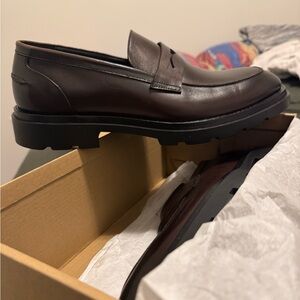 Elegant Brown Leather Slip-On Loafers